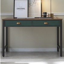 하이앤드리 마린 1200 책상 와이드 넓은 서랍 카페 원룸 철제 고등학생 공부방 서재 사무실 테이블, 딥그린