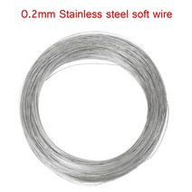 석재 부속 와이어 0.2mm ~ 1.0mm 스테인레스 스틸 소프트 와이어 어닐링 번들 로프 울타리 과수원 바인딩, 0.6mmX5meters