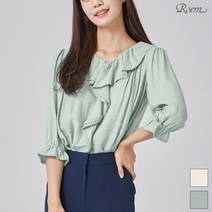 로엠 로엠 면 변형 블라우스_RMBL938R12
