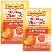 이머전씨 비타민 C 1000mg 피지 드링크 믹스 슈퍼 오렌지, 10개입, 2개