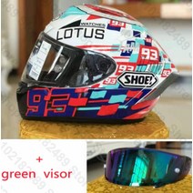 쇼웨이 헬멧 쇼에이 바이크 홍진 클래식 오토바이 SHOEI X14 헬멧 X-열네 로터스 전원 버튼 풀 페이스 레, 04 6 Helmet