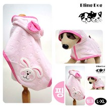 강아지 목욕가운 핑크 L XL 강아지펫타올 강아지샤워가운 강아지타올 애견가운 강아지목욕타올