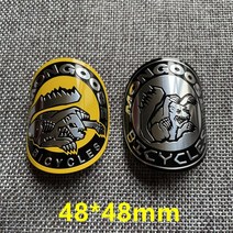 접이식 미니 초경량 자전거Mongoose-빈티지 클래식 자전거 헤드 배지 알루미늄 데칼 스티커 MTB BMX 접이, 03 1 set, 한개옵션1