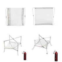 펠렛난로 펠릿 캠핑용 화목난로 야외 mini campfire fire rack 스틸 수, 작은