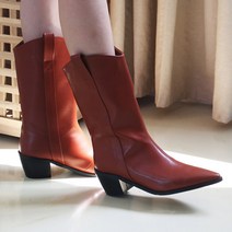 홍대언니 여성 웨스턴 미들부츠 CA21B6004 (5.5cm)