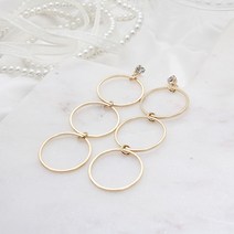 MIGO 3단 링 드롭 귀걸이