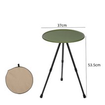 캠핑 사이드 테이블 차박 야외 아웃도어 휴대용 경량 여행 티 커피 협탁 원형, Green table