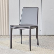 편한식탁의자 안장 가죽 식당 의자 홈 라이트 럭셔리 이탈리아 미니멀리스트 편안한 호텔 레스토랑 디자이너 북유럽 등받이, MA1-11 다크 그레이