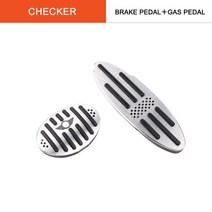 미니쿠퍼악세사리 MINI 클럽맨 인테리어 호환 용품 Restfoot 페달 스티커 미니 쿠퍼 F55 인테리어 디테일, 03 2PCS Checker