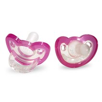RaZbaby 졸리팝 영아용 쪽쪽이 신생아용 0-3개월 2개입 1팩 핑크, 2 ct pink
