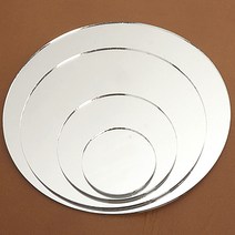 가죽공예 - DIY용 원형 거울 *5개한세트* 라탄거울만들기, 4.5cm, 5개 한세트