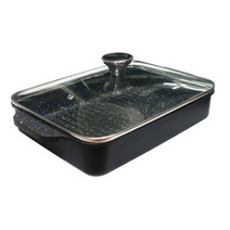 마시피렌체 인덕션 그릴팬 사각 생선 고기 구이 불판, 1개, 사각(중)