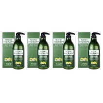 [피부진정 및 보습] 앙쥬 노니 바디워시 (각 750ml) + 사은품 : 휴대용 편백 바디로션 및 샴푸 10개 / 민감피부용 부드러운 거품 아토피 피부진정 노니추출물 함유, 4개