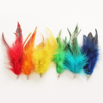 뽀송깃털-깃털 깃털장식 깃털재료 깃털펜 드림캐쳐, 드림캐쳐깃털06)-비취(3개), 1