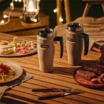 THERMOS 써모스 RODH-001K 트래블킹 텀블러 손잡이, 아이보리블랙(IB), 470ml
