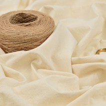 유명한 원단 대폭 40수 바이오 워싱 면 무명 원단 자수 천 네츄럴 무지 2종, 백아이보리（S14）