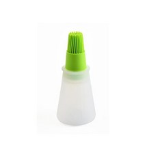 전기그릴팬 멀티 불판 1 pcs 브러시 오일 브러쉬와 휴대용 실리콘 오일 병 액체 오일 과자 주방 베이킹 도구 주방 도구 바베큐, 초록