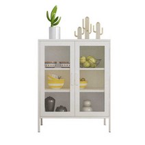 세덱그릇장 옛날찬장 커피장 유리 원목 빈티지 주방, 흰색 태양 패널 사각형 문 이중 문