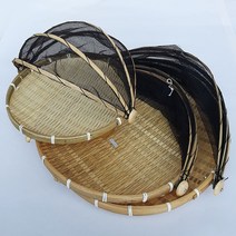 덮개망채반 3p세트 원형소/ 대나무 그물 식품건조망 음식보관 생선 부침개 민속용품 명절 조리용품