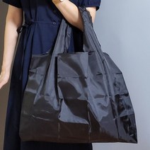 센스집 휴대용 접이식 빅사이즈 장바구니 L 1차 시장가방 에코백, 블랙(단색), 1번