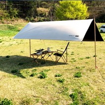 캠핑지구타프 치기쉬운타프 대형 블랙코팅, 렉타타프(500x400아이보리)