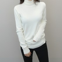 데일리앤 소프트 여성 터틀넥 베이직 목폴라 니트