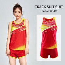 러닝 싱글렛 마라톤 나시 남녀공용 민소매 기능성, 여 Red, 1개