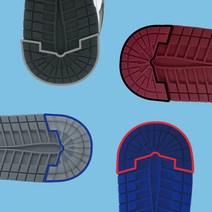 조던1 덩크 뒷굽 밑창 보강 아웃솔 프로텍터 솔쉴드 솔가드 밑창 스티커, S(245-250), 레드