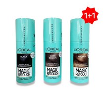 (1+1)로레알 매직 리터치 새치커버 볼륨스프레이 75ml -, 어두운갈색1+1