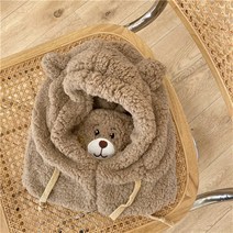 자전거방한마스크 오토바이바라클라바 스노우보드 겨울 여성 Beanies 모자 따뜻한 귀여운 곰 귀 Balaclava, 02 1 Brown bear