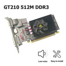 CPU 그래픽카드 데스크탑 비디오 카드 GT210 512M DDR3 64 비트 컴퓨터 HDMI 호환 VGA DVI 올인원 그래픽 액세서리, 01 GT210 512M DDR3