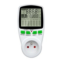 디지털 에너지 미터 전력계 전력량 전기 kwh 전력 측정기 lcd 전력 측정기 콘센트 전력 분석기 eu us uk au fr 40, 협력사, FR 플러그