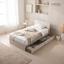 더릭스홈 르엘 수납 침대프레임 싱글(S), 아이보리