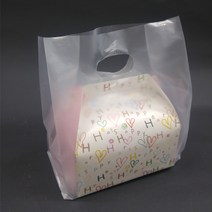 HD 투명 링 손잡이 비닐쇼핑백 투명쇼핑백 도시락봉투 배달봉투 37호-100매