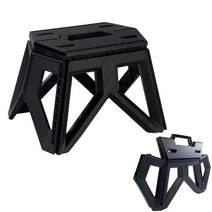오라플 BBQ 캠핑 스텝 스툴 접이식 폴딩 체어 의자 피크닉, 블랙, 1개