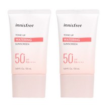 이니스프리 톤업 워터링 선스크린 50ml x2개, 이니스프리 톤업 워터링 선스크