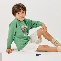 제너럴아이디어 KIDS 키즈 튤립 롱 슬리브 티셔츠 GREEN / K22F05402 303464