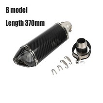 DUPANQ탄소 섬유 오토바이 배기 머플러 파이프 250cc 350cc 600cc 이스케이프 모토 튜브 Nmax Tmax530 Msx125 GSR600, CHINA, B-370mm