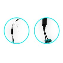 볼보 XC90 / VW 스코다/골프/MK5 /MK6/파사트 B6/B7/티구안용 듀얼 라디오 안테나 어댑터 변환기 FM 케이블, [01] 12