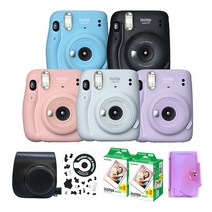 인스탁스 미니11 폴라로이드+전용가방+필름40장+커스텀스티커+홀로그램1단앨범 SET, 1개, 블러쉬핑크