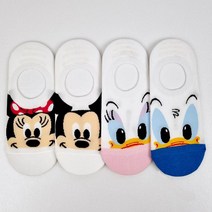 디즈니 여자 베이비 캐릭터 면 페이크삭스 4color