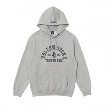 VOLCOM 스톤 유니버시티 컴포트핏 후드티셔츠 멜란지 그레이