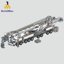 이동식크레인 BuildMOC-신제품 전원 모바일 크레인 LTM11200 RC Liebherr 기술 모터 키트 블록 벽돌 생일, 01 Remote control crane
