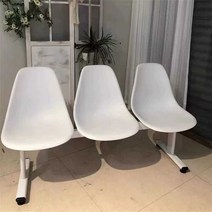 플라스틱 벤치 의자 야외 사무실 대기 편의점 터미널, 3인-화이트