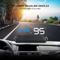 차량용hud 헤드업 디스플레이 C500 자동 OBD2 GPS HUD 헤드 업 EOBD 앞 유리 자동차 속도계 프로젝터 자동차에 대한 디지털 액세서리, [02] Whole WhiteC500