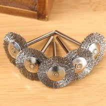 연마 샌딩 연마제 폴리싱 트리머 사포 5pcs 25mm 직경 연마 와이어 브러쉬 스테인레스 스틸 dremel 액세서리 드릴 로터리 그라인딩 도구 금속 공예 도구 제거, 없음, 한개옵션1