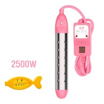 물 가열기 고속 가열 튜브 목욕용 온수 스틱 전기 물 히터 전기 온수기, 핑크-2500W자동