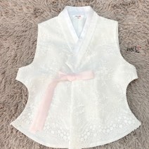 [한복배자대여 이브로] 화이트배자 신부 웨딩 촬영용 한복 하객용