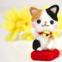 정가네 고양이 펠트 퀼트 인형 DIY 세트 방석점박이 패키지