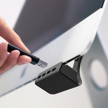 iMac USB 3.0 스플리터 허브 젠더, 검정_0.1m